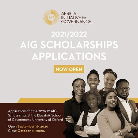 Africa Initiative for Governance AIG Scholarships