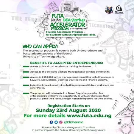 FUTA Digital Idea/Startup Accelerator Program 2020