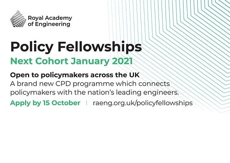Royal Academy of Engineering Policy Fellowship 2026