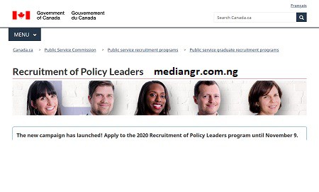 Government of Canada Recruitment of Policy Leaders RPL Program