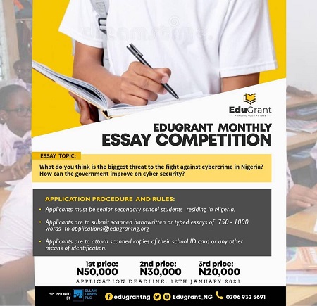 EDUGRANT ESSAY COMPETITION FLIER