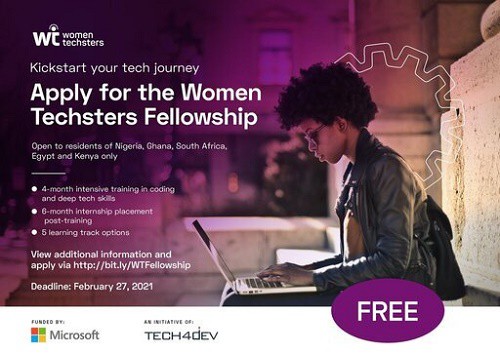 Women Techsters Fellowship 2026 Coding Program for African Women