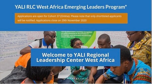 YALI RLC West Africa Emerging Leaders Program 2026/2027