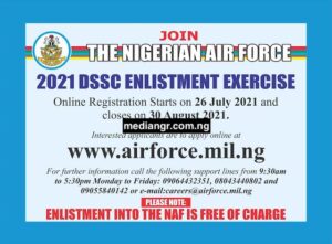 Nigerian Airforce DSSC Recruitment 2021