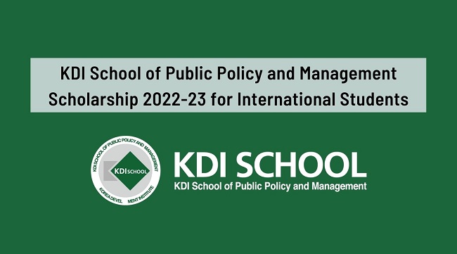 KDI School of Public Policy and Management Scholarship for International Students