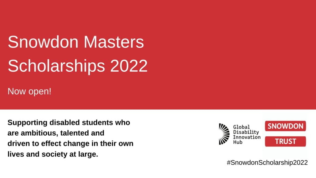 snowdon master scholarship
