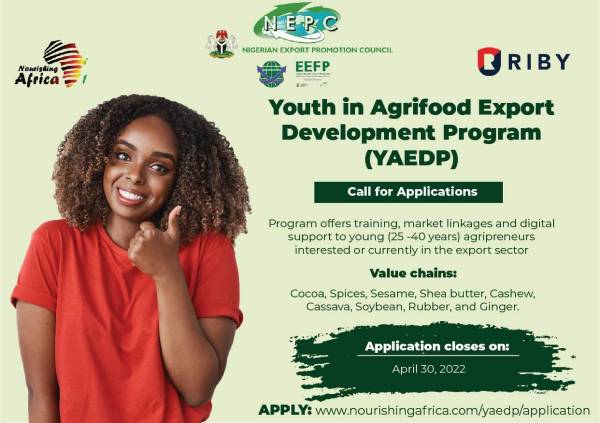 Youth in Agri food Export Development Program YAEDP 2022