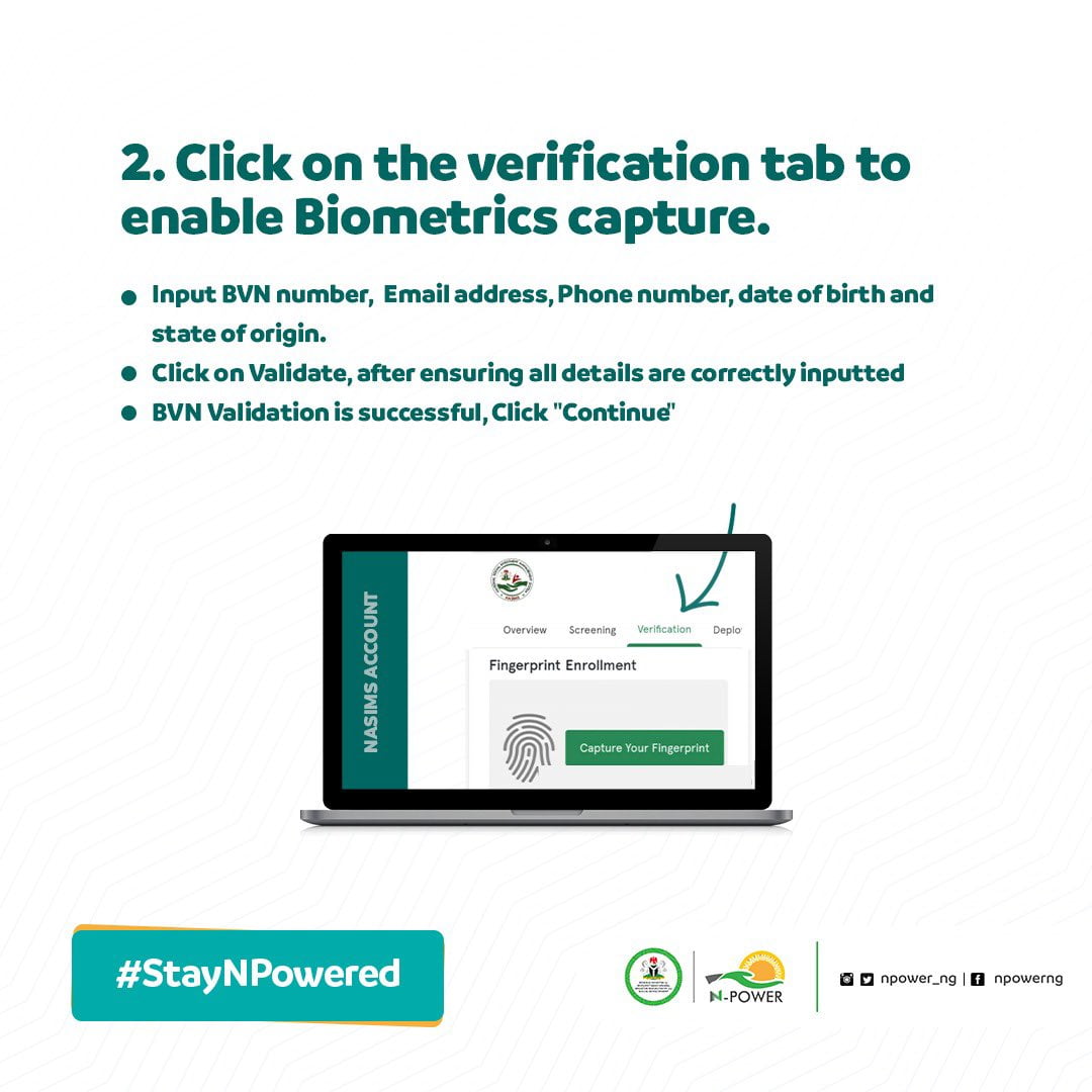 Npower biometric capture 2 Npower biometric capture 2