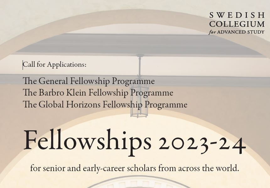 Barbro Klein Fellowship 2026/24 at Swedish Collegium for Advanced Study