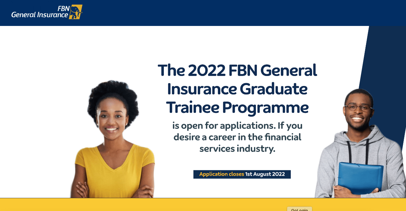 FBN General Insurance Graduate Trainee Programme 2022