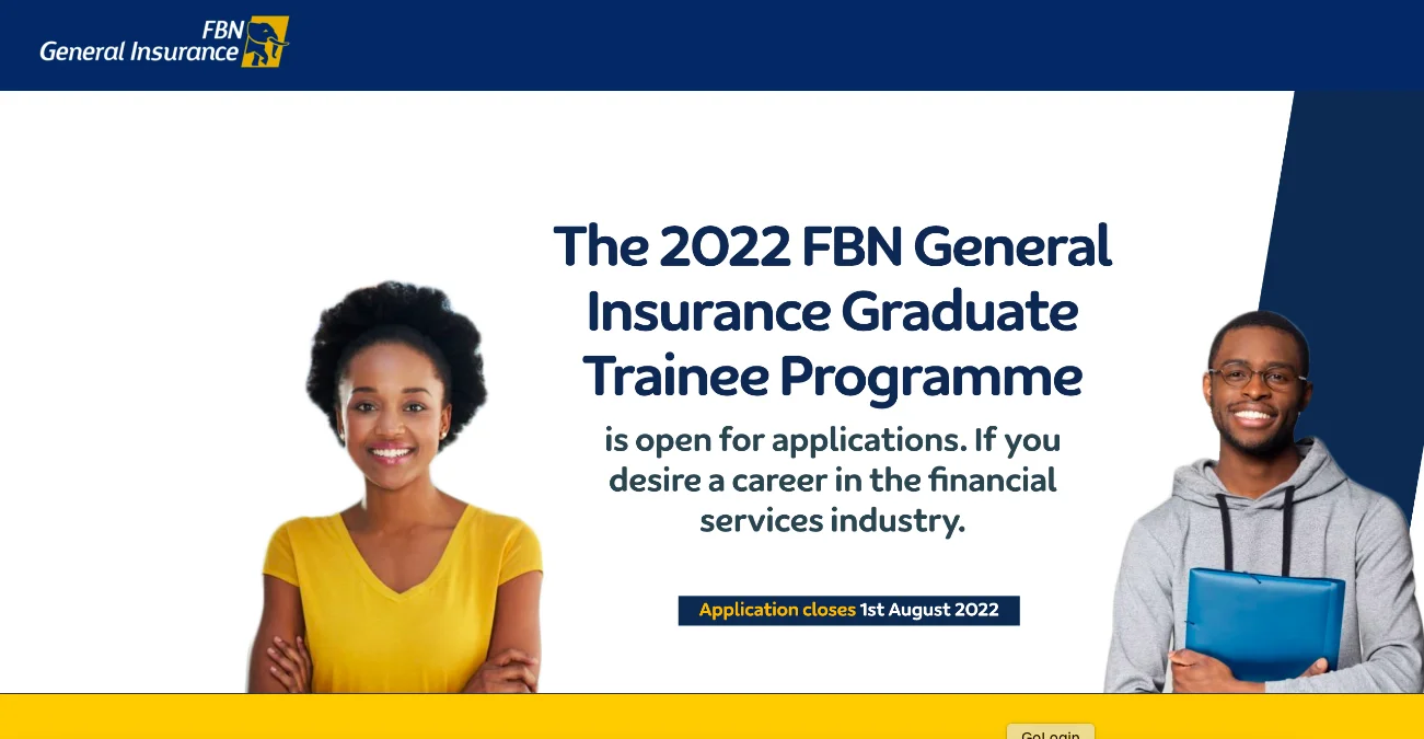 FBN General Insurance Graduate Trainee Programme 2022