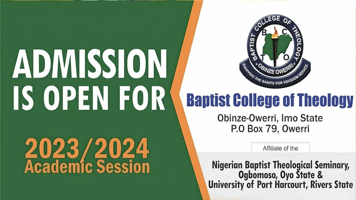 Baptist College Of Theology Admission Form 2023/2024