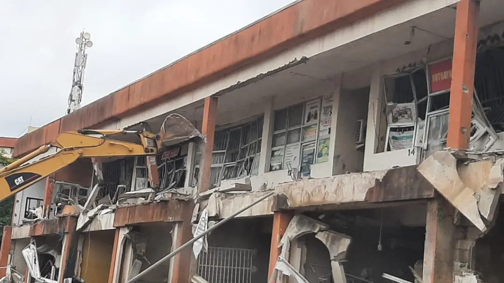 Fcta Demolishes Utc Shopping Complex In Abuja