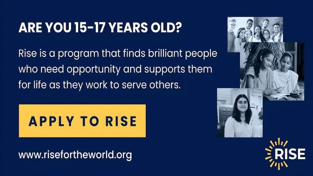Rise Challenge 2024 For Young Leaders Worldwide (APPLY)