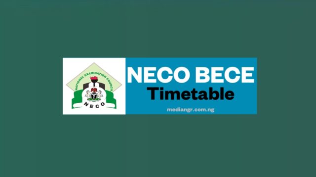 NECO BECE Timetable 2026 – Dates, Subjects, Grading System